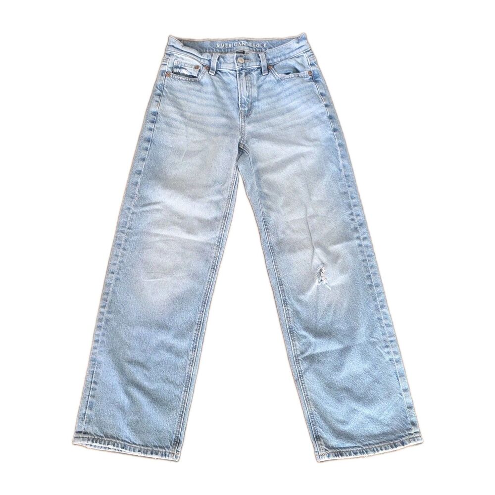 American Eagle Jeans Size 000 Short Stovepipe Light Wash